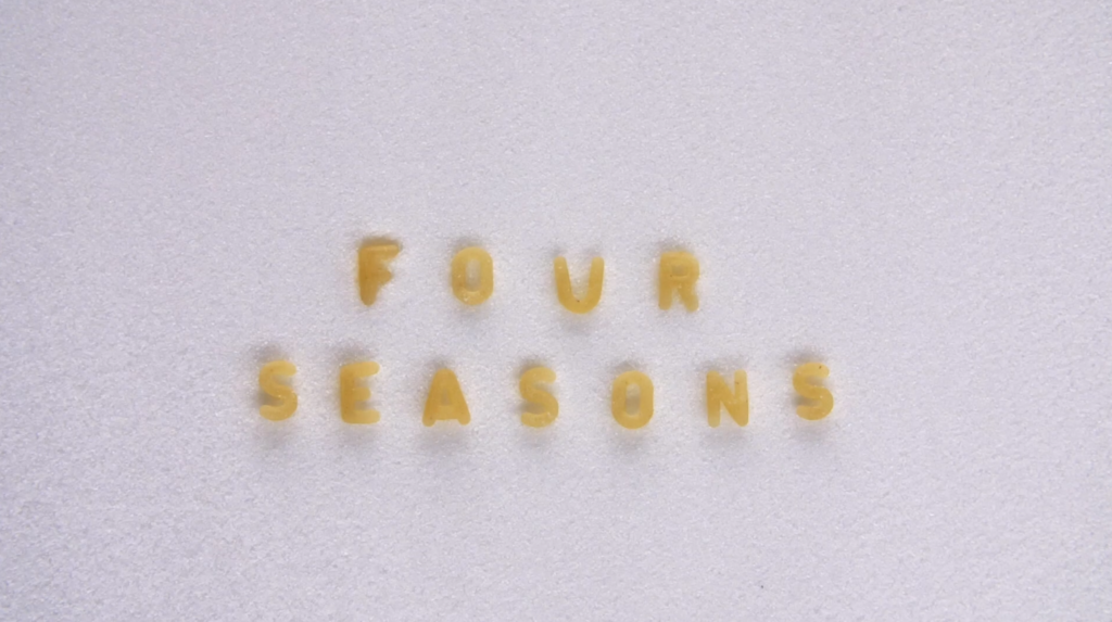 4 seasons film titre en lettres pâtes